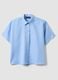 Camicia azzurra in puro lino a maniche corte regular fit_4