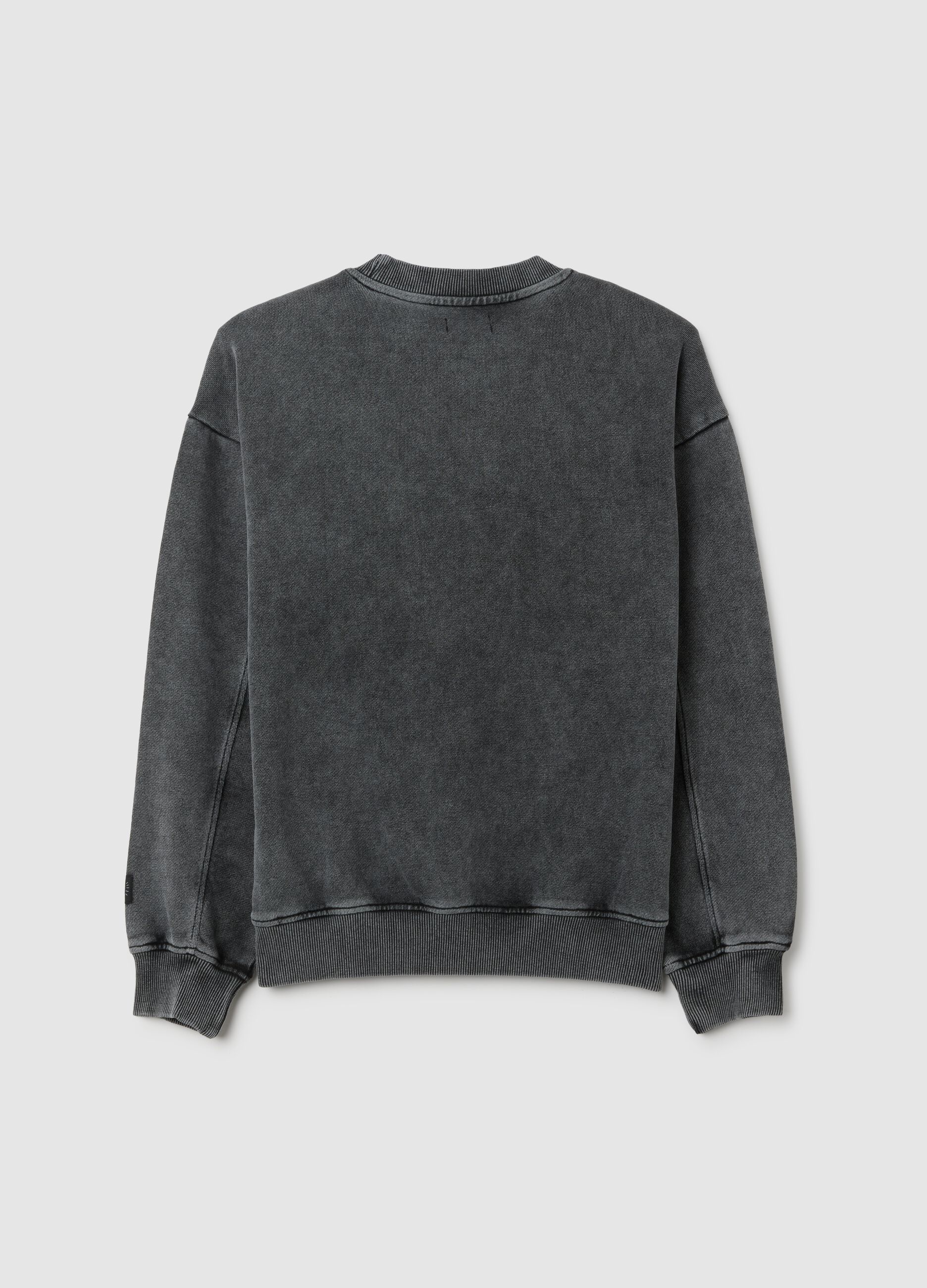 Boy's grey regular fit pure cotton sweatshirt