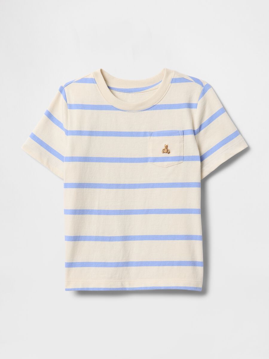 Horizontal Stripe Cotton T-shirt_0