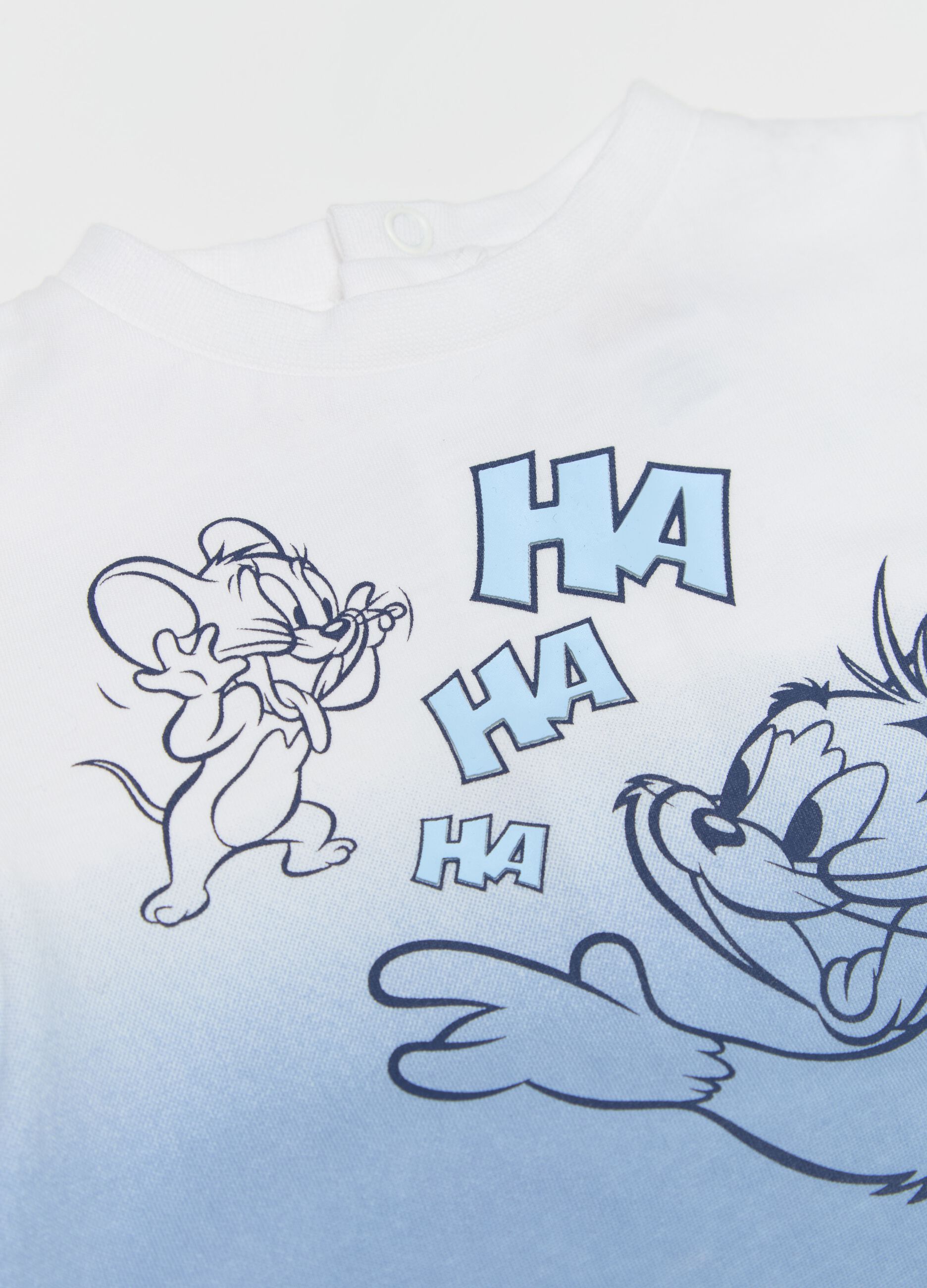 Pagliaccetto in cotone con stampa Tom & Jerry