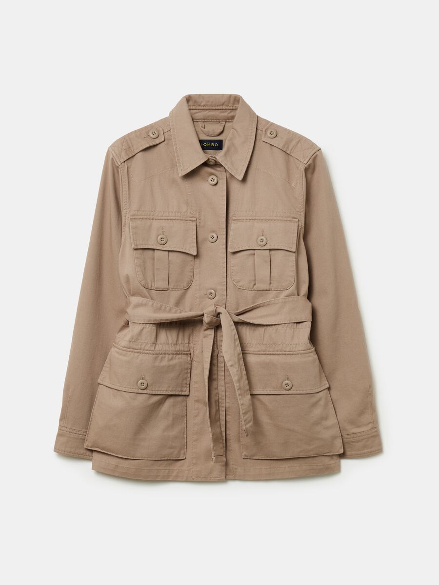 Safari jacket with buttons and belt_3