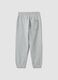 Children's grey jogger trousers in pure cotton regular fit_1