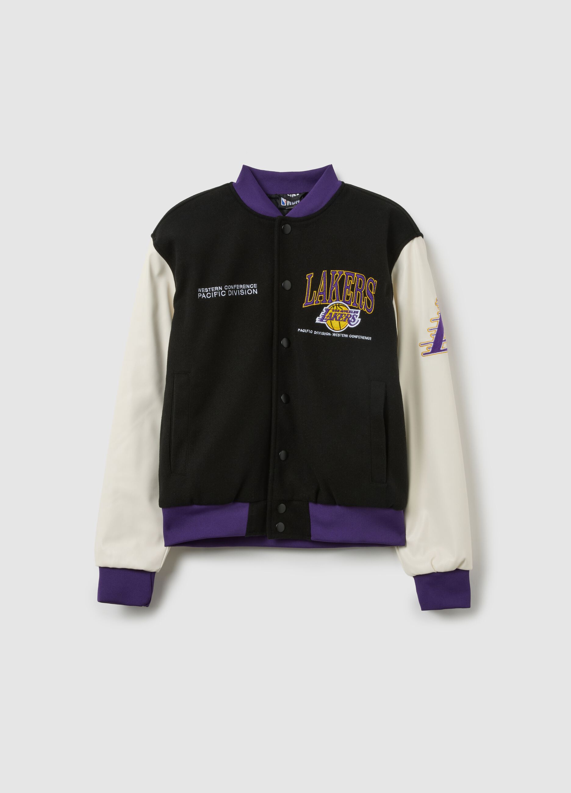 Giubbotto bomber multicolor da bambino regular fit con stampa Lakers