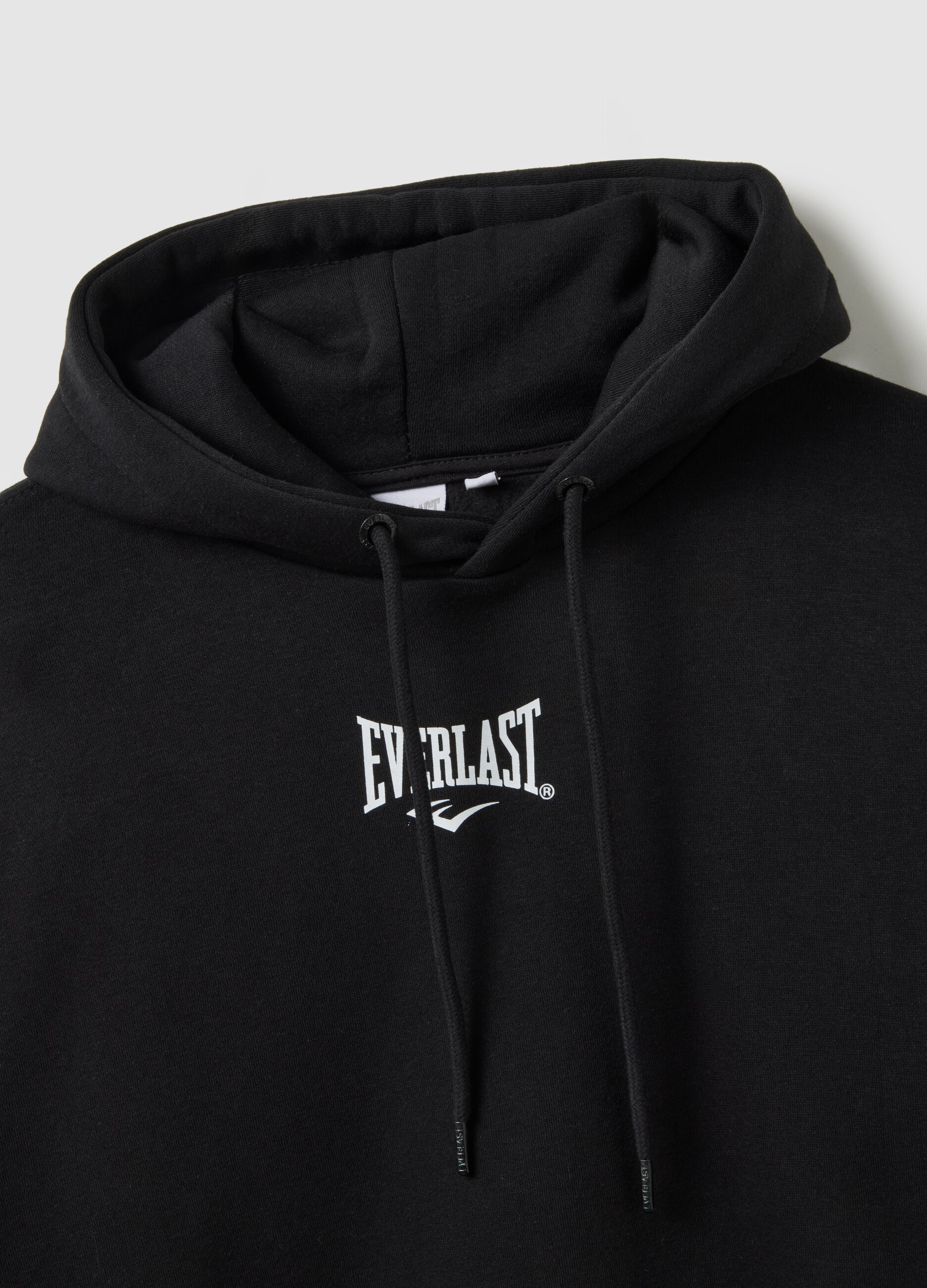 Black Cotton Blend Sweatshirt