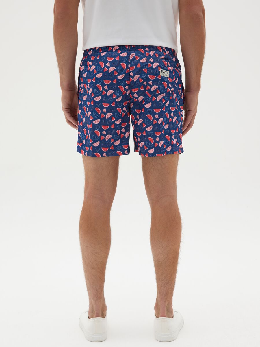 Men's multicolour regular fit swim trunks_3