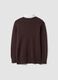 Brown viscose-blend top with shirt collar_2