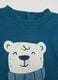 Blue cotton toddler set regular fit with bear motif_3
