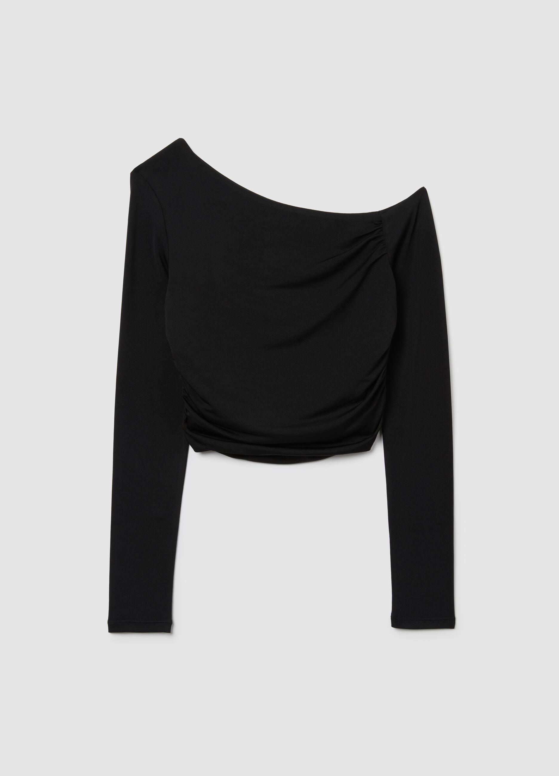 Black One-Shoulder Top
