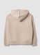 White cotton-blend hoodie sweatshirt, regular fit_5