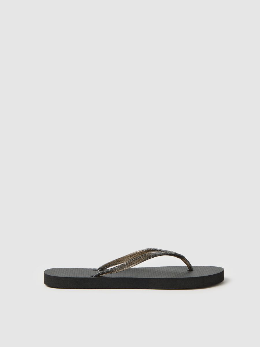 Women’s flip-flop in black mix with sparkle details_0