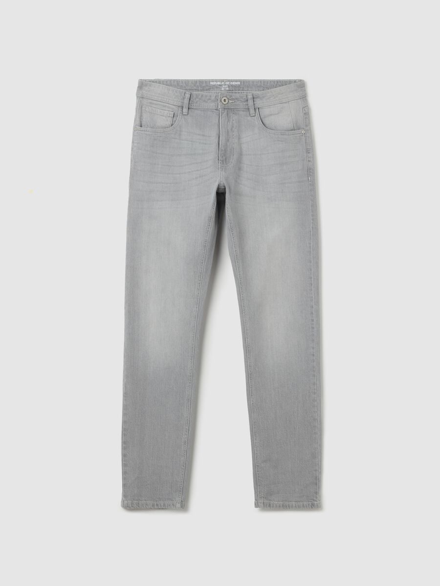 Slim-fit jeans with fading_4