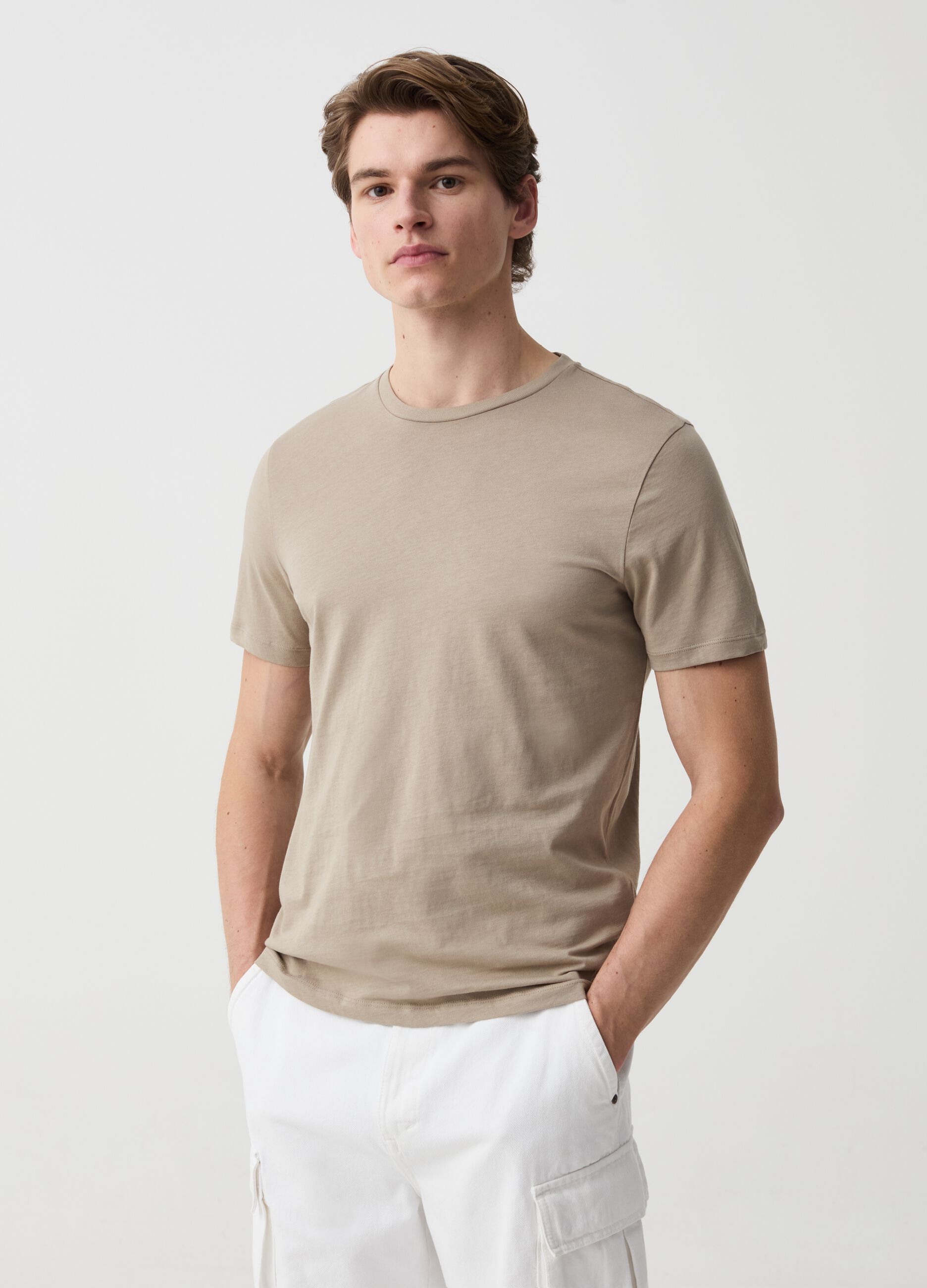 Bipack t-shirt con scollo rotondo