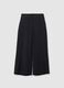 Black viscose wide leg culotte trousers_4