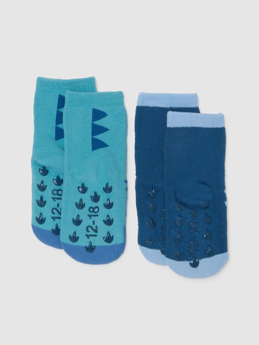 Children's blue multicoloured cotton socks_1