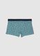 Blue stretch cotton boys' boxers with patterns_1