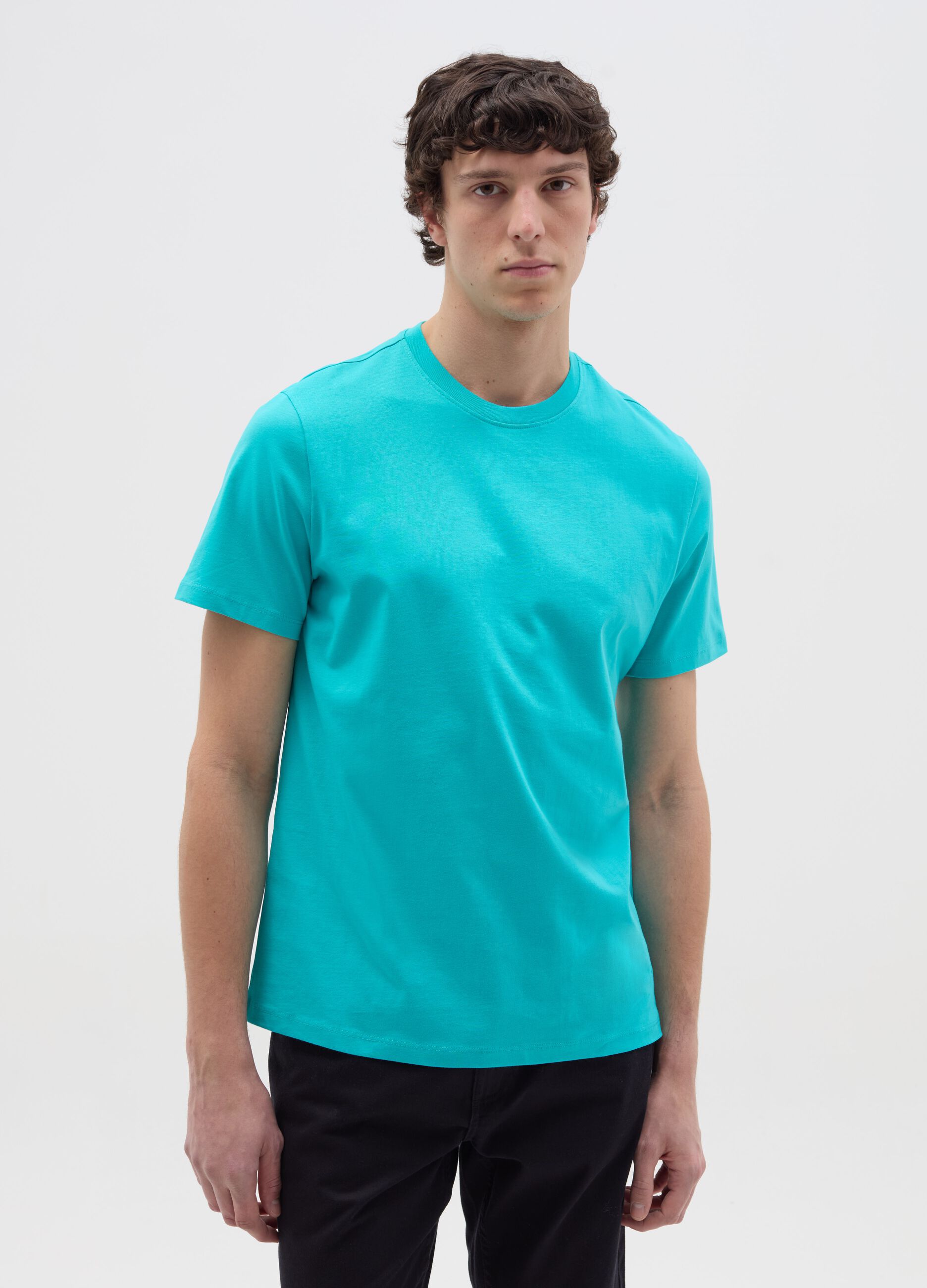 Organic cotton T-shirt with round neck
