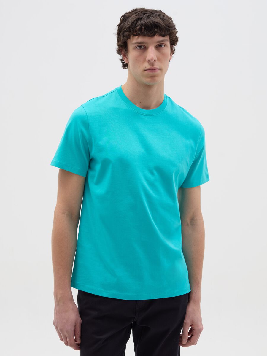 Organic cotton T-shirt with round neck_0