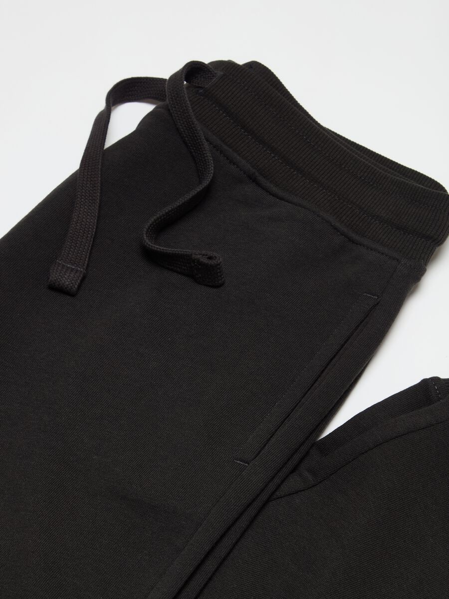 Fleece joggers with drawstring_2