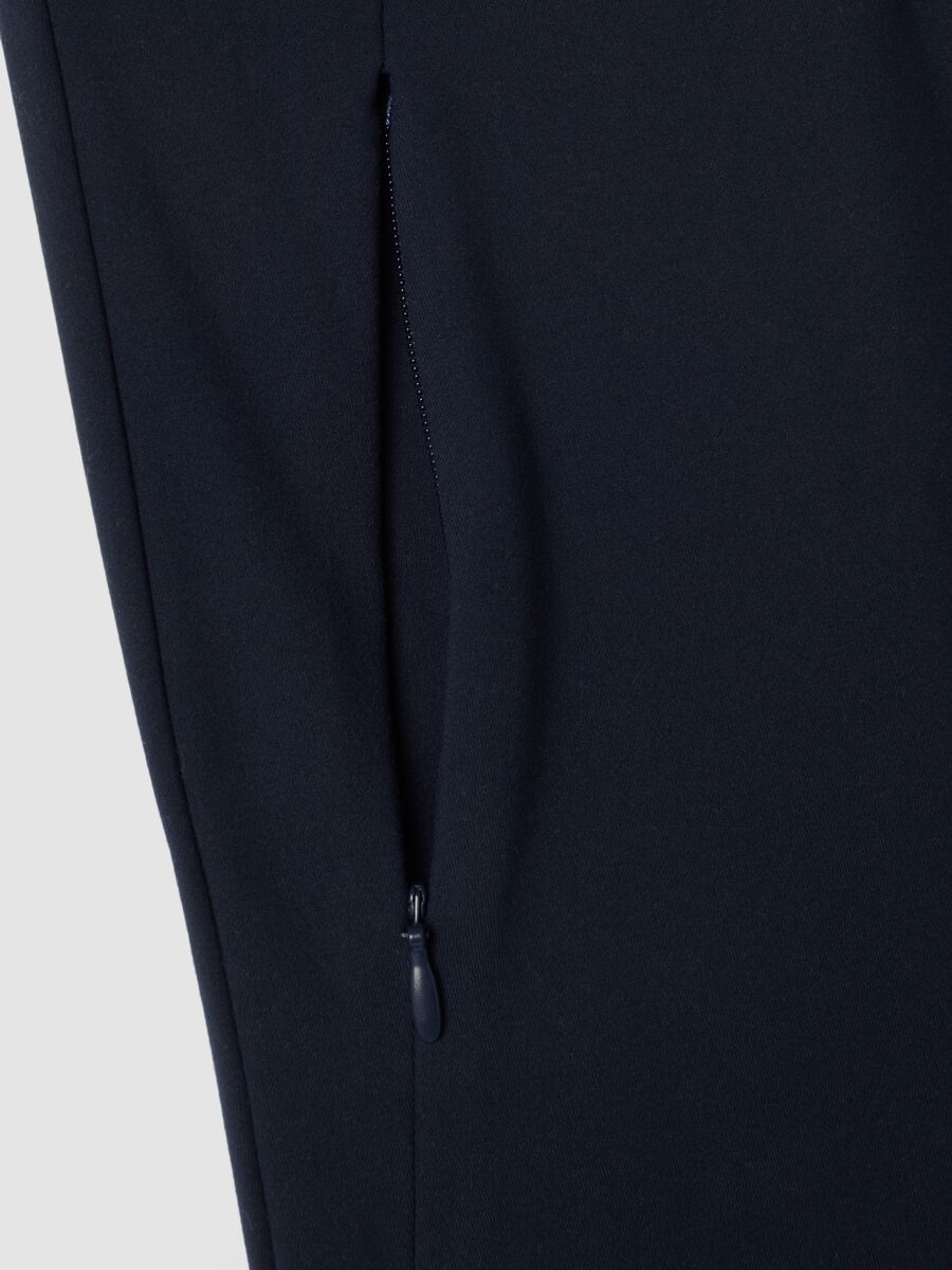 Pantaloni blu in tessuto elasticizzato wide leg ALTAVIA STUDIO_8