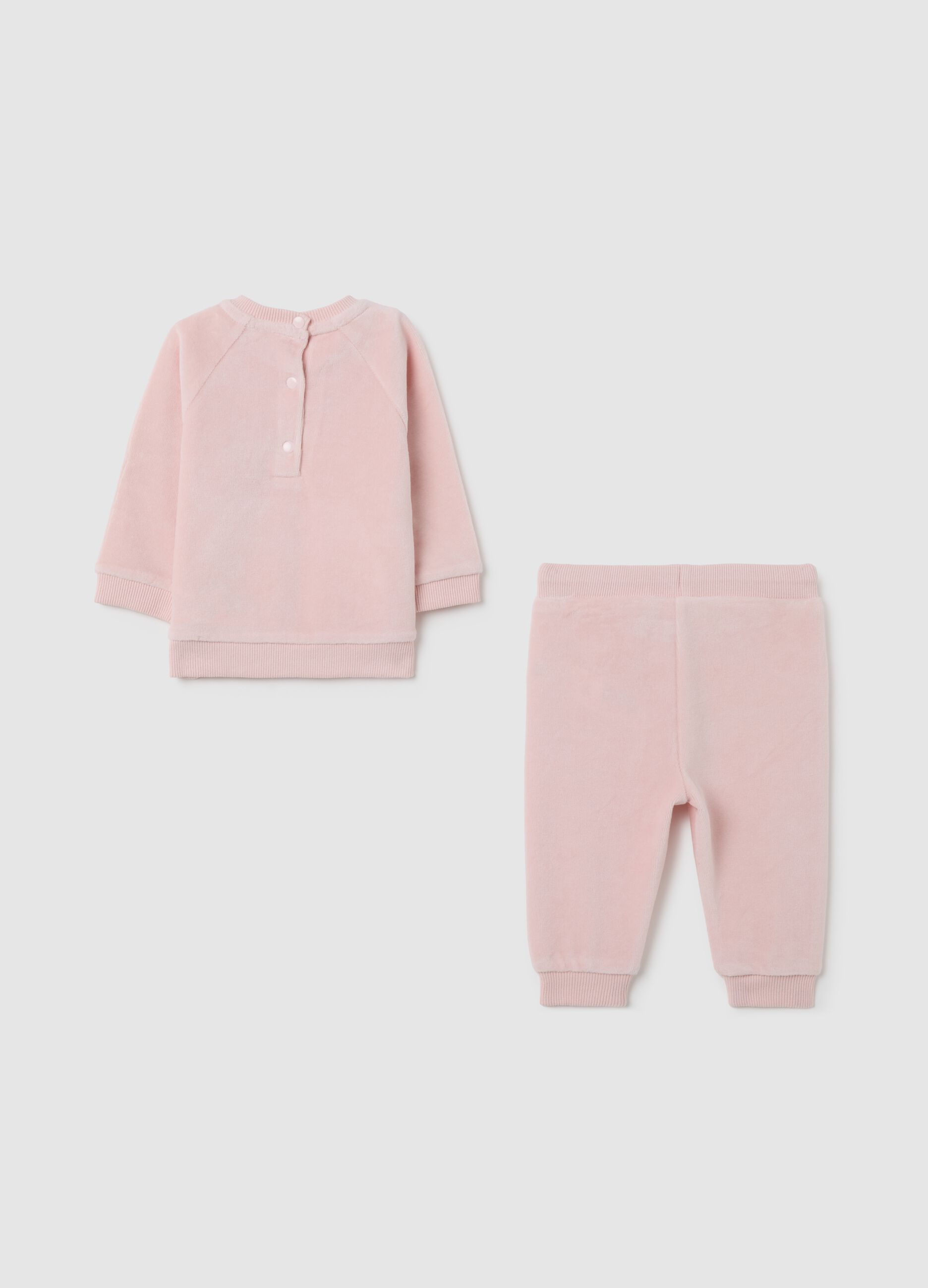 Pink Cotton Blend Baby Girl Set