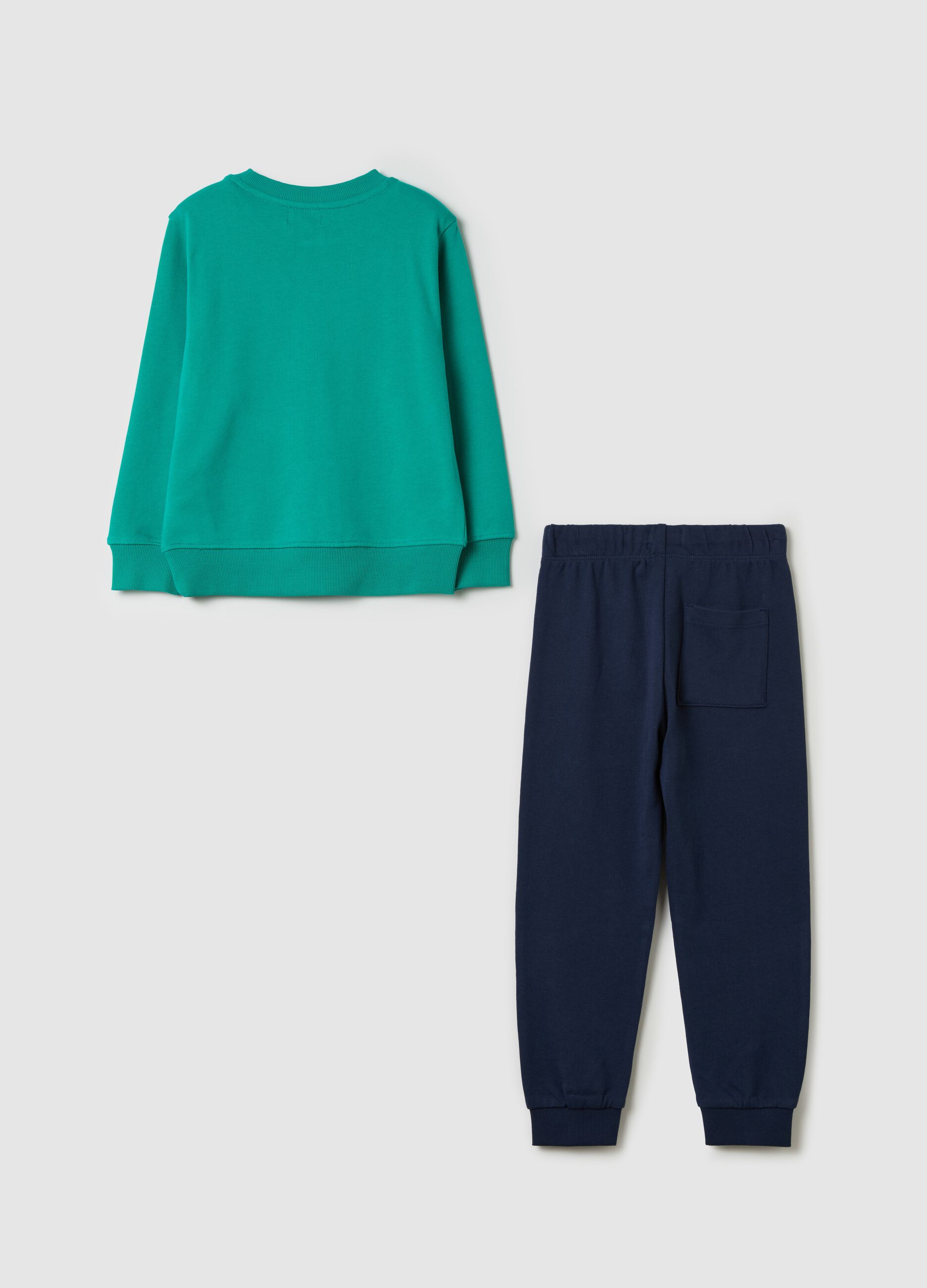Fleece jogging set with "Jurassic Academy" print