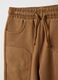 Brown pure cotton regular fit baby trousers_2