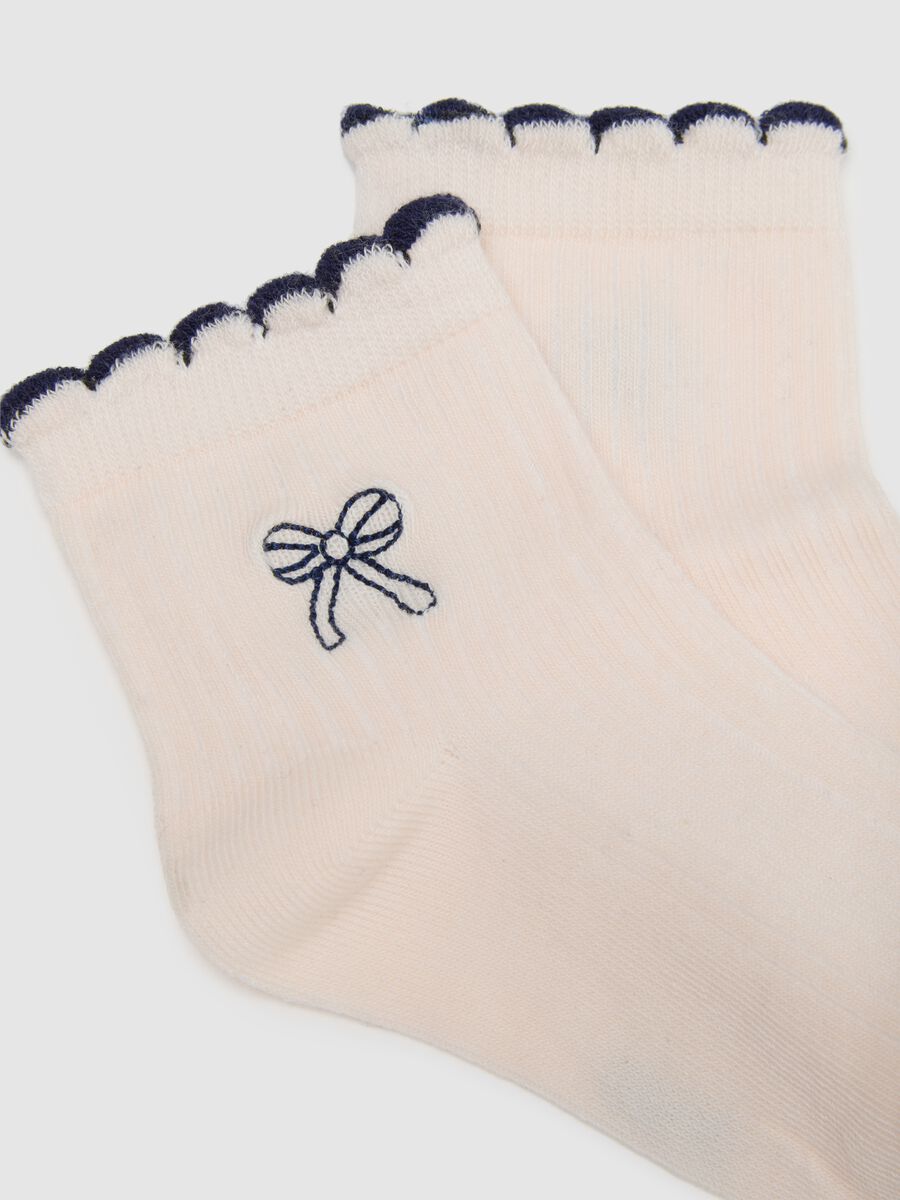 Girls' Cotton Blend Multicolour Ankle Socks Tripack_2