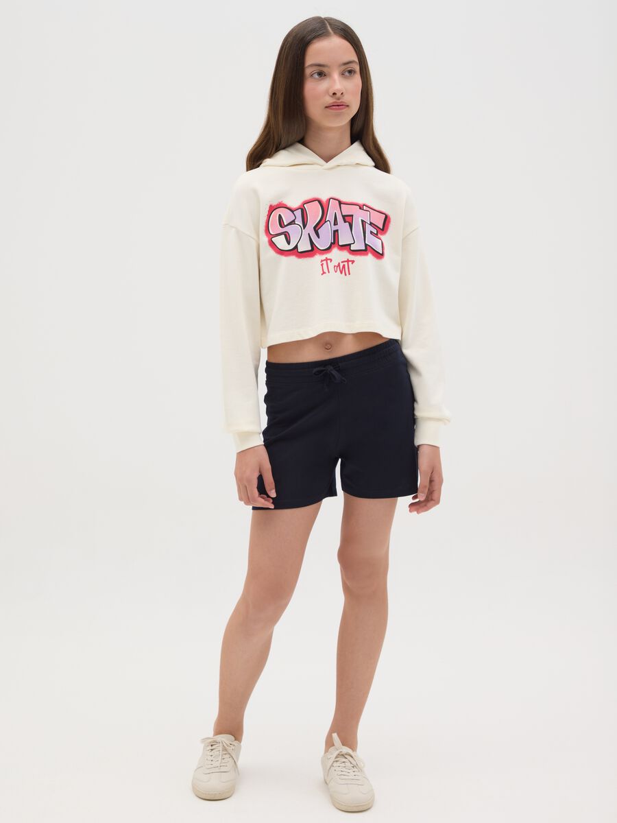 Cotton shorts with drawstring_0