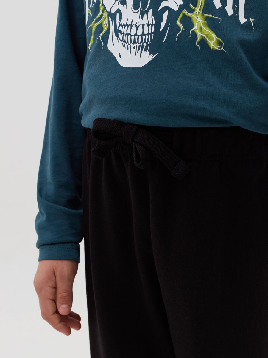Joggers with drawstring and elasticated trims_3