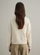 Beige pure cotton regular fit cardigan with polo collar_3
