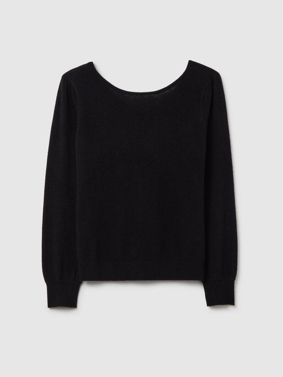 Black pure wool jumper regular fit_4