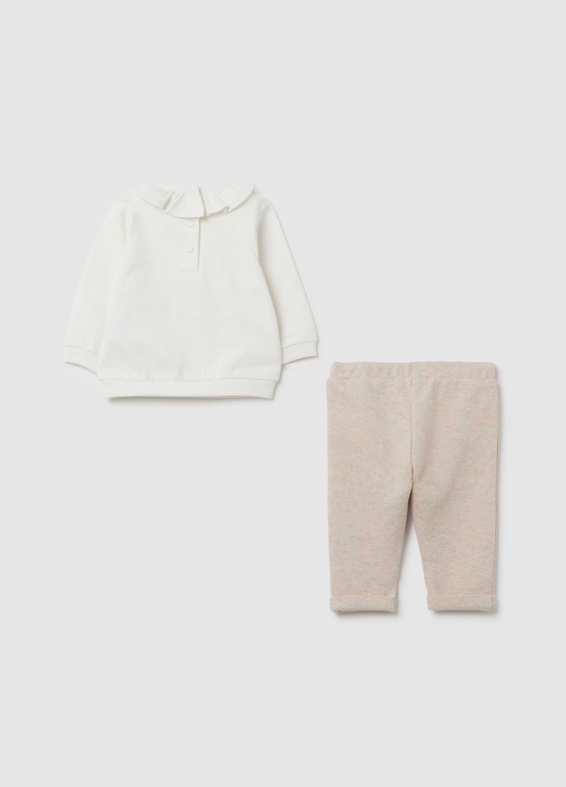 White Baby Girl Cotton Set
