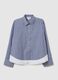 Blue and white striped shirt in pure cotton_4