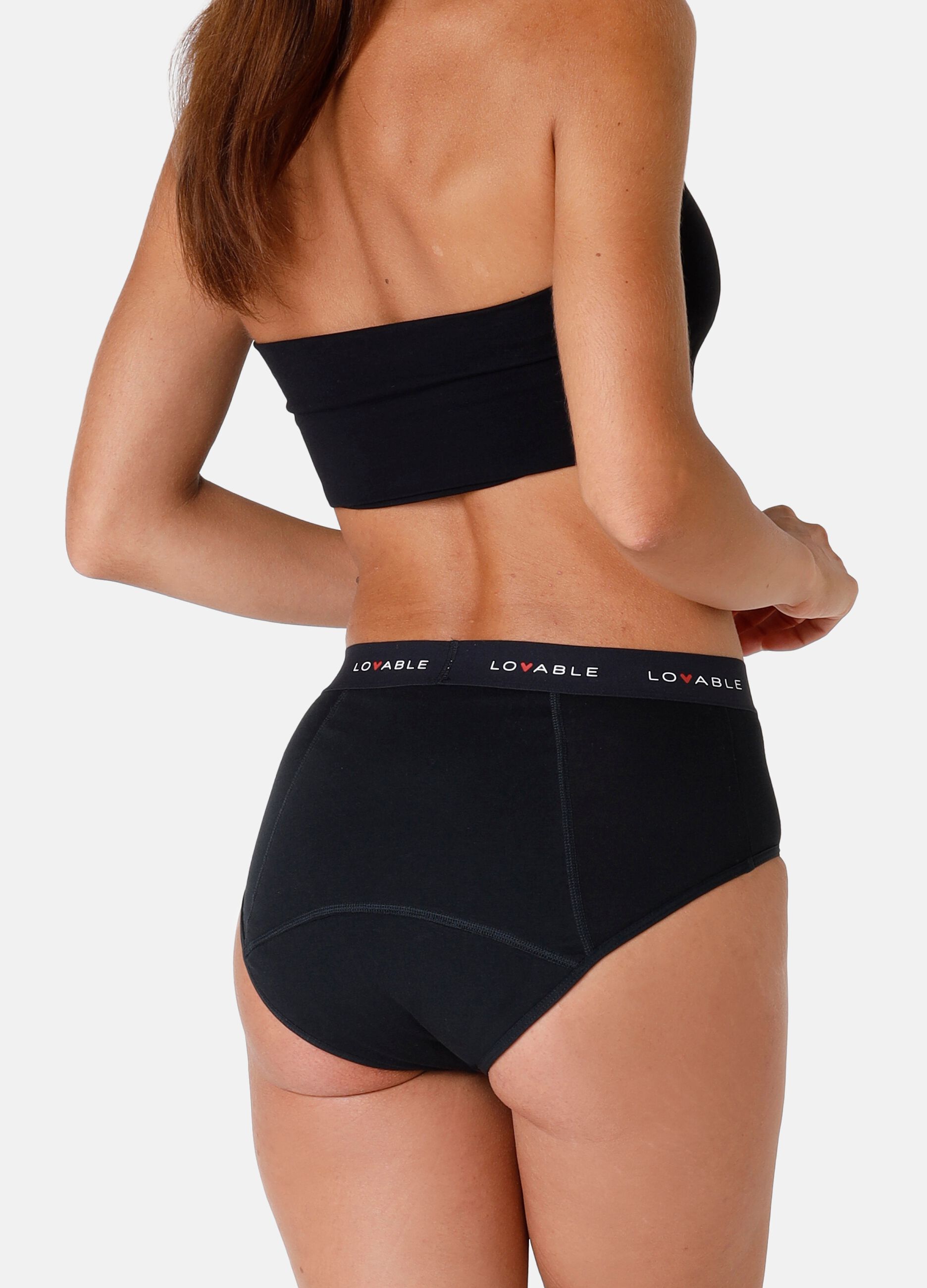LOVABLE Slip da ciclo a vita alta flusso medio in cotone bio