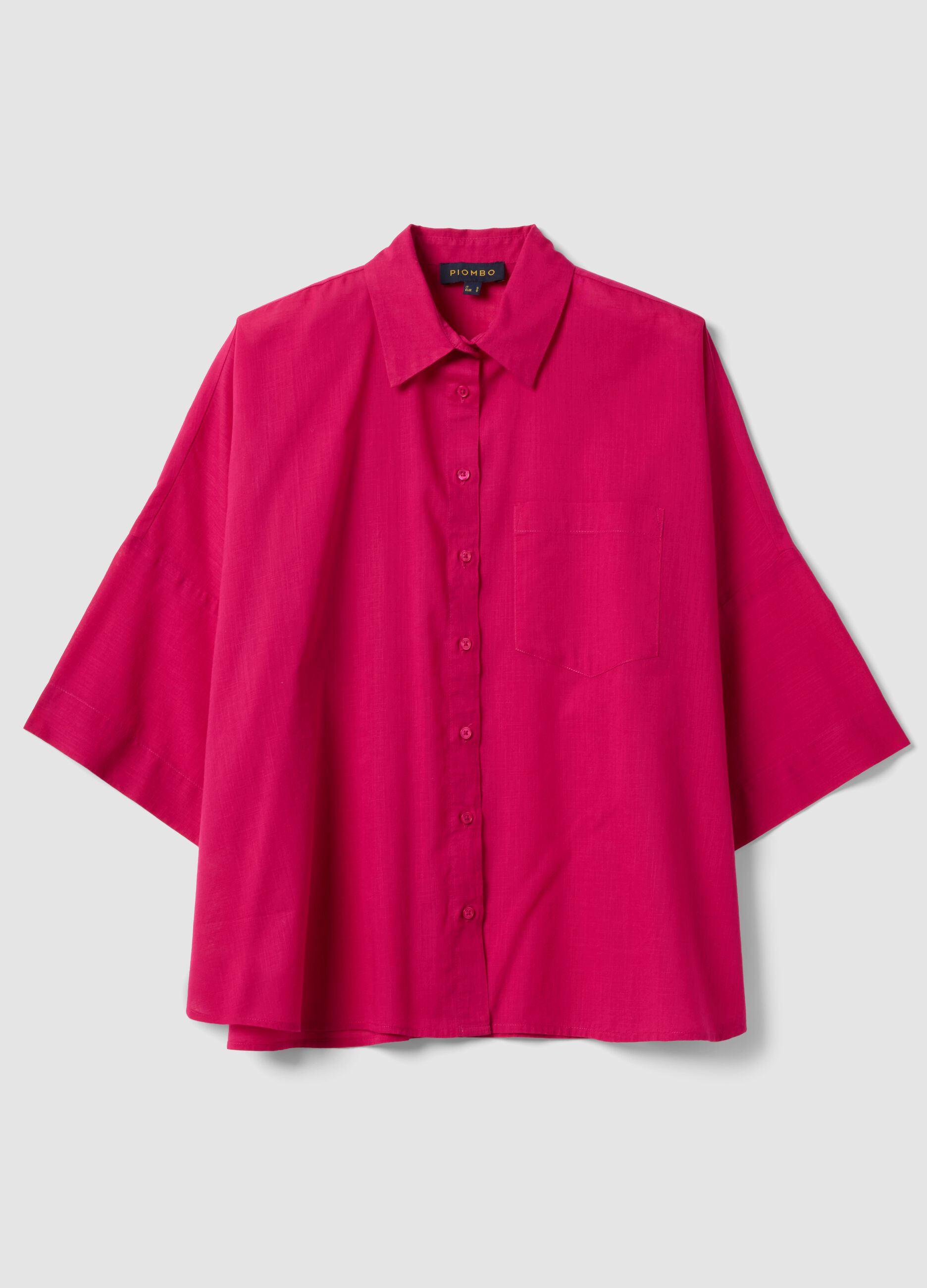 Pink pure cotton oversized shirt