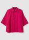 Pink pure cotton oversized shirt_0