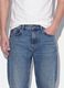 Jeans denim blu in puro cotone loose fit_1
