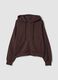 Felpa marrone in modal elasticizzato con cappuccio regular fit_4