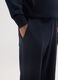 Black pure cotton trousers with oversized fit_3