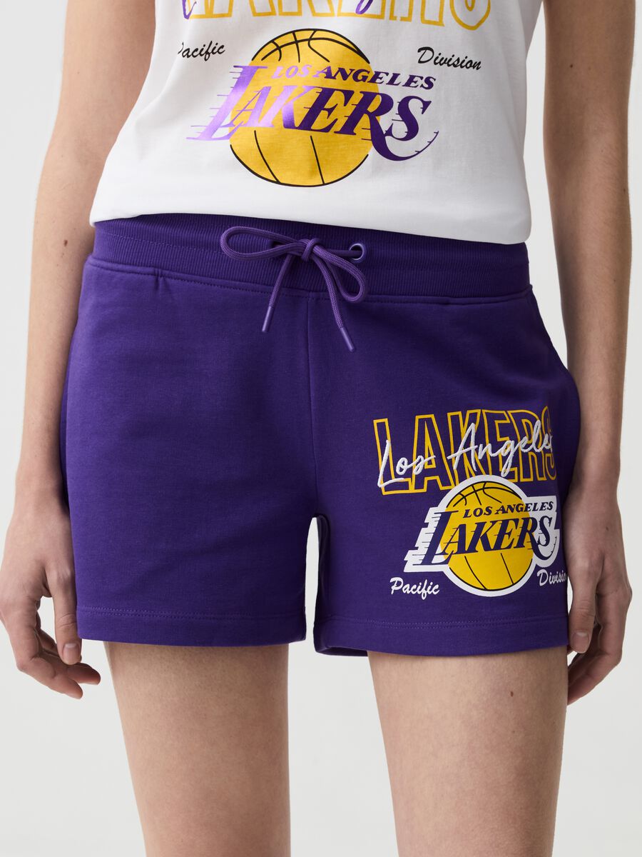 Shorts with NBA Los Angeles Lakers print_2