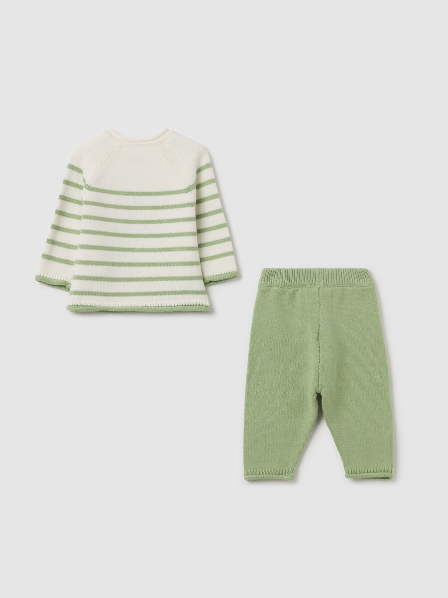 Knit set with striped pattern_1