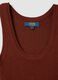 Brown viscose blend fitted tank top_5