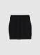 Women's black viscose blend mini skirt_4