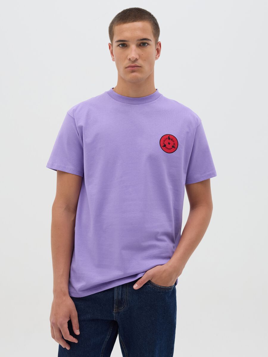 Purple Cotton Manga T-shirt_0