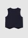 Blue cotton blend regular fit waistcoat with buttons for boys_1