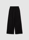 Girls' black cotton trousers regular fit_3
