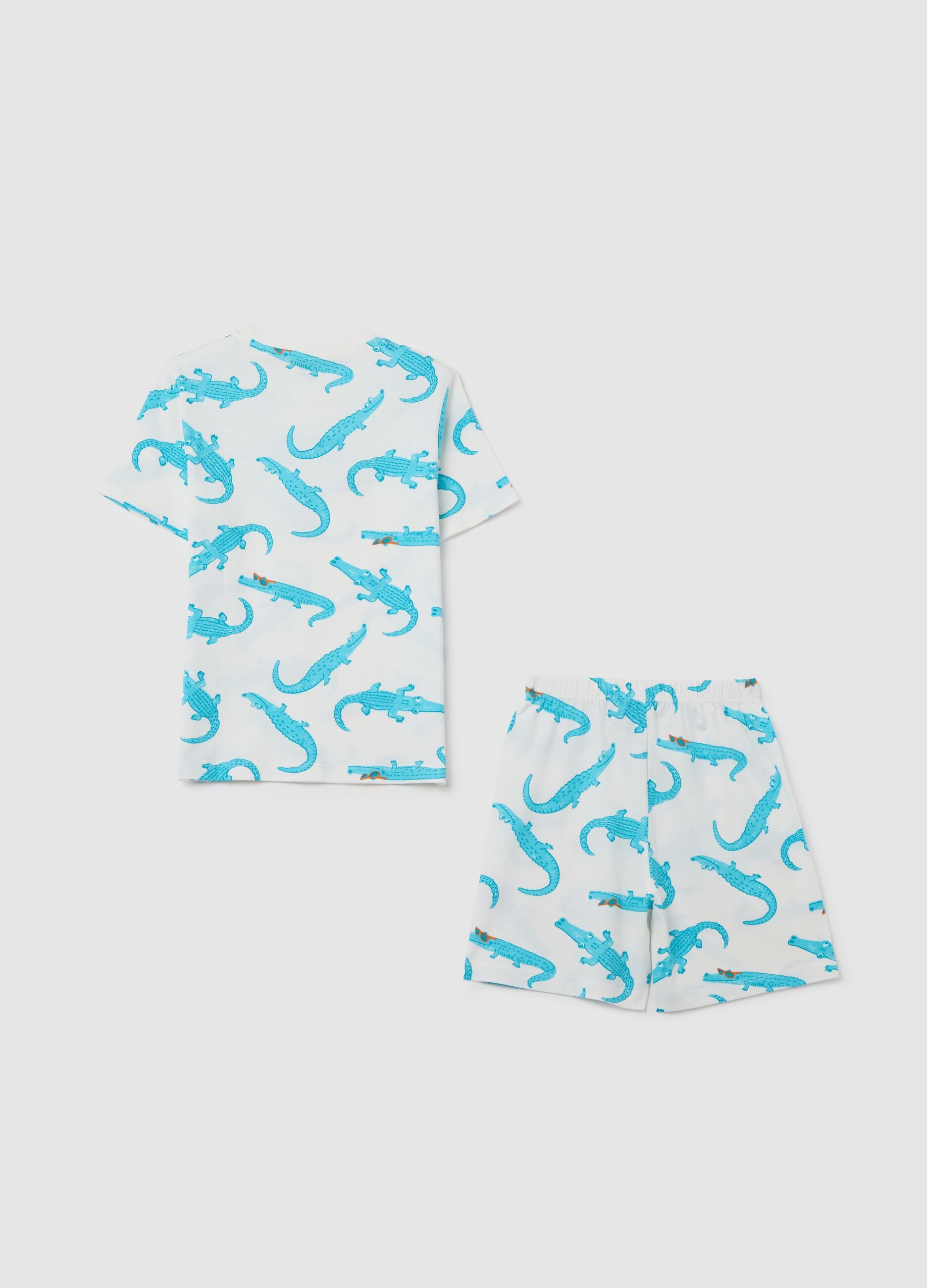 Children's pyjama in pure white cotton regular fit