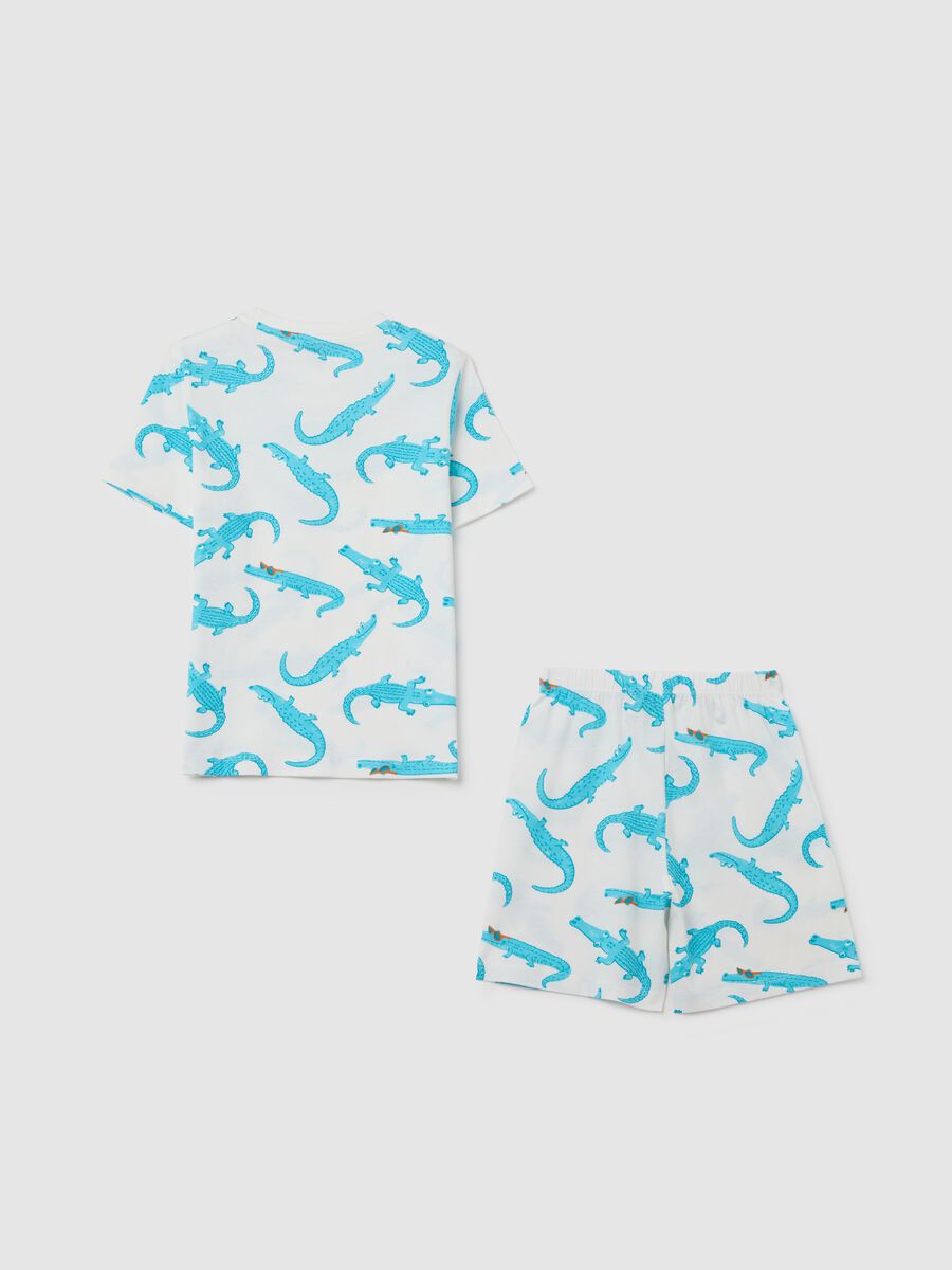 Children's pyjama in pure white cotton regular fit_1