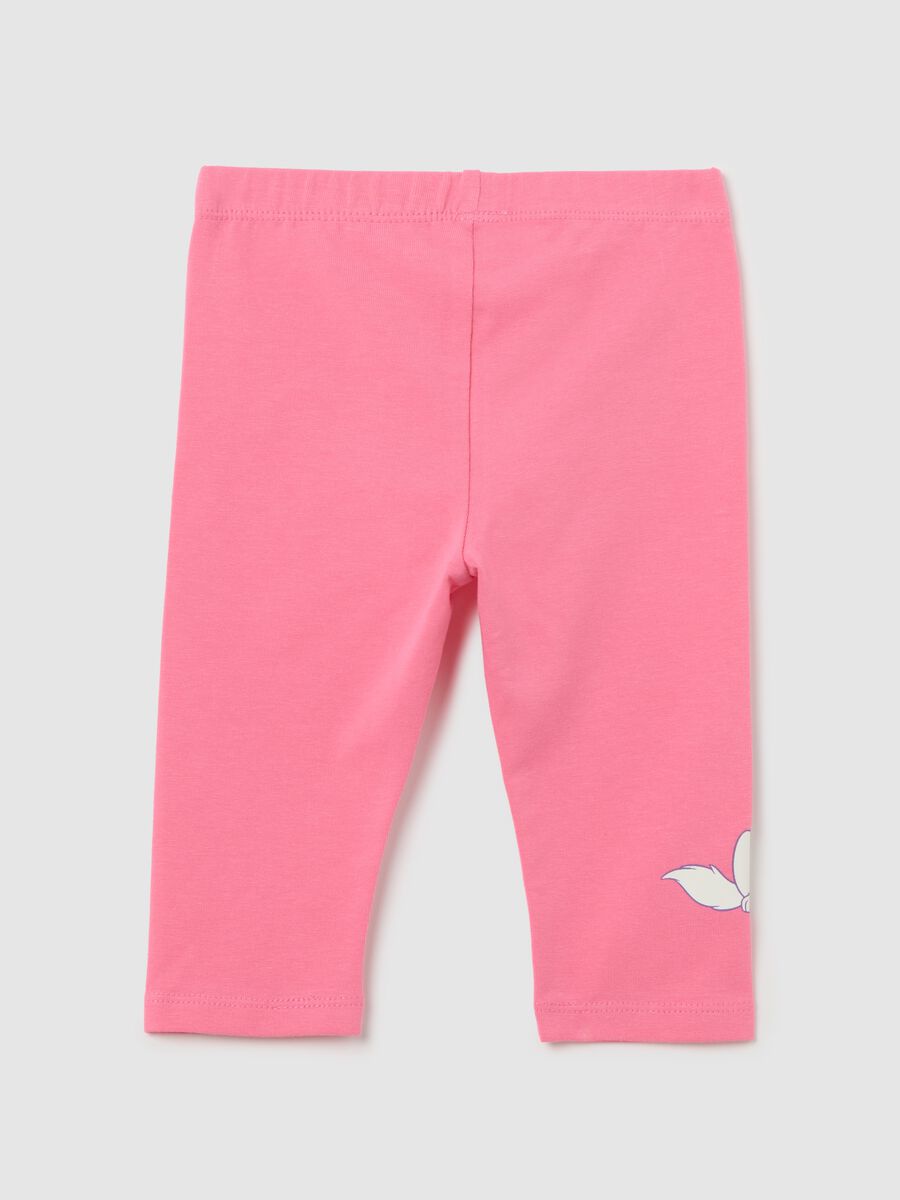 Pink Disney leggings with Marie print_1