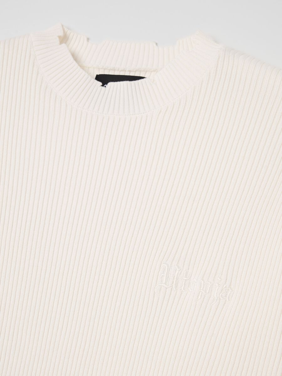 Light Knit Crewneck Vintage White_6